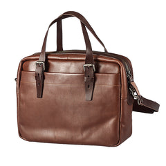 Fashion Leather Mens Cool Black Business Bag 13'' Messenger Bag Briefcase Brown Work Bag Laptop Bag for men - iwalletsmen