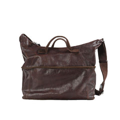Casual Black Leather Mens 15 inches Tote Side Bag Large Messenger Bag Brown Tote Handbag Courier Bag for Men - iwalletsmen