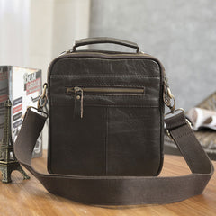 Cool Leather Mens Small Side Bag Messenger Bags Shoulder Bags for Men - iwalletsmen