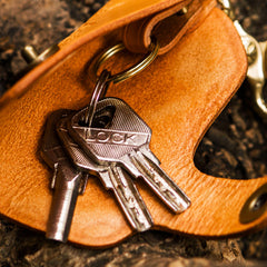 Handmade Leather Tooled Mens Cool Car Key Wallet Car Key Holder Car KeyChain for Men