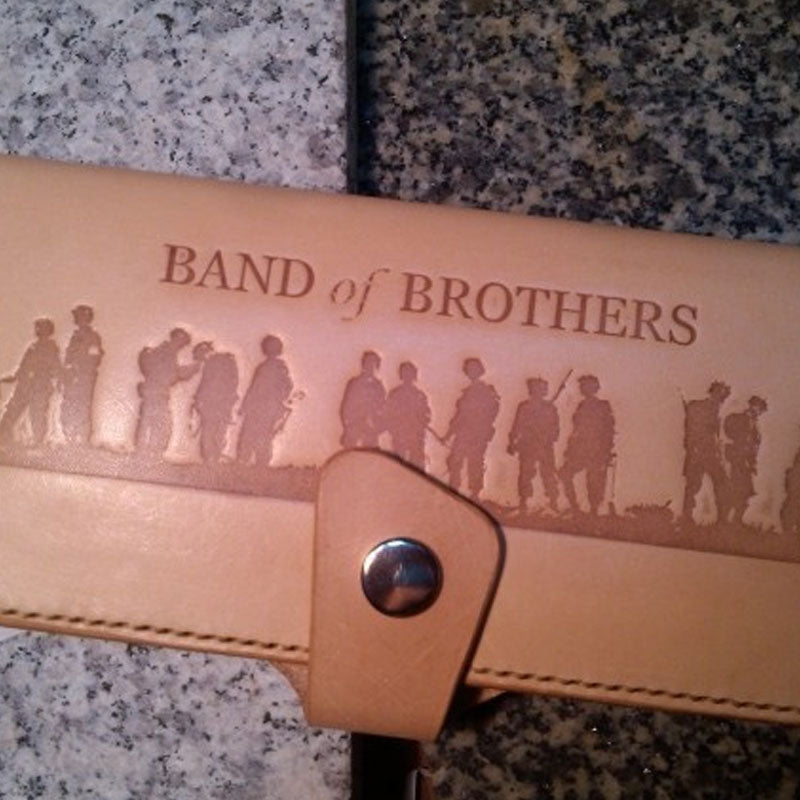 Handmade Leather Mens Long Wallet Band of Brothers Cool Military Long Wallet for Men - iwalletsmen