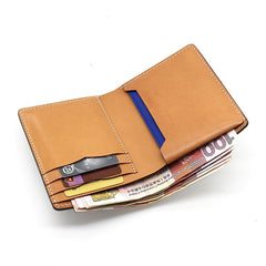 Cool Leather Mens Camouflage Small Wallet Front Pocket Wallet Slim Wallet for Men - iwalletsmen