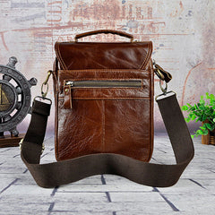 Cool Vintage Leather Mens Small Side Bag Messenger Bag Shoulder Bags for Men - iwalletsmen