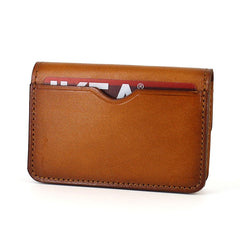 Handmade Leather Mens Change Wallet Card Wallet Front Pocket Wallets Small Wallets for Men - iwalletsmen