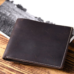 Handmade Leather Mens Cool Wallet Men Slim Wallets Front Pocket Wallet for Men - iwalletsmen