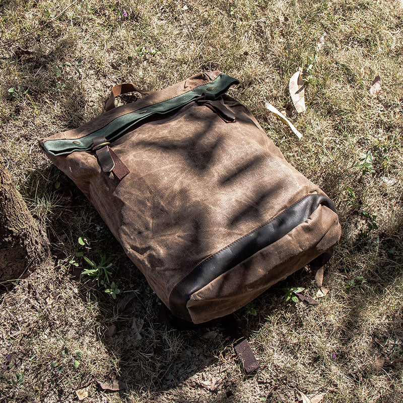 Vintage Canvas Backpack for men Travel Bag for men - iwalletsmen