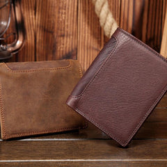 Vintage Leather Small Mens Wallet Bifold billfold Wallet for Men - iwalletsmen