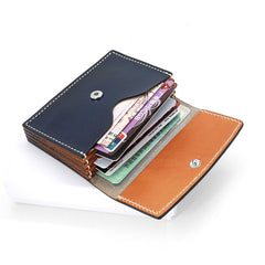 Cool Leather Mens Card Wallet Front Pocket Wallets Small Card Holders for Men - iwalletsmen