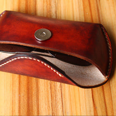 Handmade Mens Cool Leather Glasses Case Glasses Box Glasses Holder Eyeglass Case - iwalletsmen