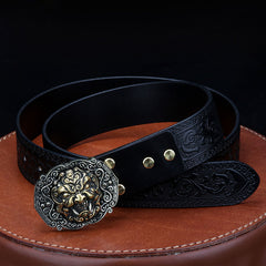 Handmade Genuine Custom Cool Leather Mens Leather Men Black Belt for Men