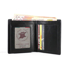 Leather Mens Slim Bifold Small Wallet Front Pocket Wallet Small Wallet for Men - iwalletsmen
