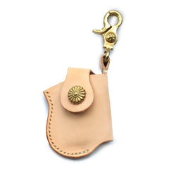 Cool Beige Keychain Leather Mens Zippo Lighter Cases With Belt Clip Lighter Holders For Men - iwalletsmen