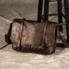 Genuine Leather Mens Cool Messenger Bag Shoulder Bag Chest Bag Bike Bag Cycling Bag for men