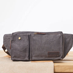 Canvas Mens Fanny Pack Canvas Waist Bag Small Canvas Chest Bag for Men - iwalletsmen