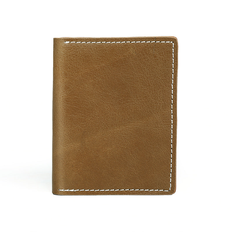 Casual Mens Black billfold Card License Wallet Brown Bifold Card Wallet Card Holder For Men - iwalletsmen