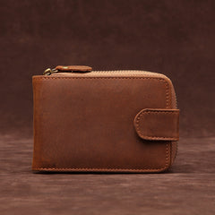 Brown Leather Billfold Cards Wallet for Men Small License Wallet Cards Wallets For Men - iwalletsmen