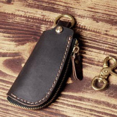 Handmade Leather Mens Cool Car Key Wallet Car Key Holder Car Key Case for Men