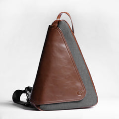 Cool OXFORD CLOTH PVC Men's Sling Bag Triangular One Shoulder Backpack Chest Bag For Men - iwalletsmen