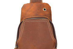 Cool Leather Chest Bag Sling Bag Sling Crossbody Bag Sling Travel Bag Sling Hiking Bag For Men - iwalletsmen