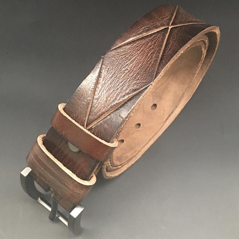 Handmade Cool Coffee Brown Leather Mens Belt Brown Leather Belt for Men - iwalletsmen