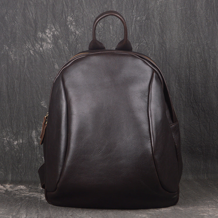 Vintage Leather Brown Men's Backpack Computer Backpack College Backpack For Men - iwalletsmen