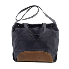 Mens Waxed Canvas Tote Purse Handbags Canvas Shoulder Bag for Men - iwalletsmen