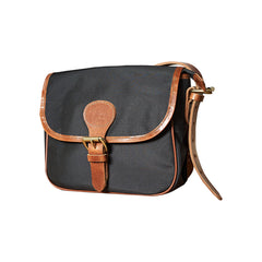 Vintage Black Nylon Leather Mens Small Messenger Bag Courier Bag Postman Bag for Men - iwalletsmen
