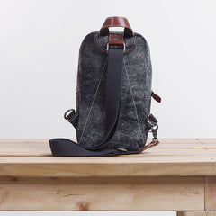 Folk Canvas Mens Sling Bag Vintage Chest Bag One Shoulder Pack for men - iwalletsmen