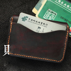 Cool Coffee Leather Mens Business Card Holder Coin Purse Small Change Wallet For Men - iwalletsmen