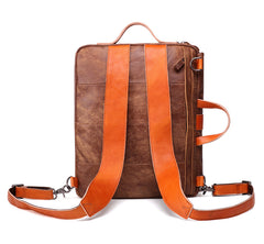 Cool Brown Leather Men's Messenger Bag Handbag Backpack Briefcase For Men - iwalletsmen