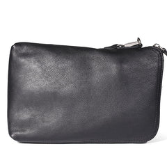 Cool Leather Mens Brown Long Wallet Wristlet Wallet Black Clutch Wallet for Men - iwalletsmen