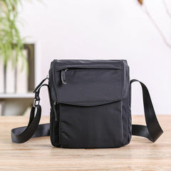 Black Nylon MENS Small Vertical Side Bag Blue Messenger Bag Nylon Side Bag For Men - iwalletsmen
