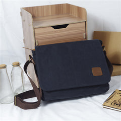 Cool Canvas Mens Side Bag Black Shoulder Bag Gray College Bag Khaki Messenger Bag for Men - iwalletsmen