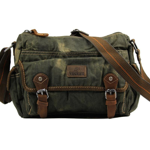 Cool Dark Green Denim Mens 10 inches Messenger Bags Jean Postman Bags Courier Bag For Men - iwalletsmen