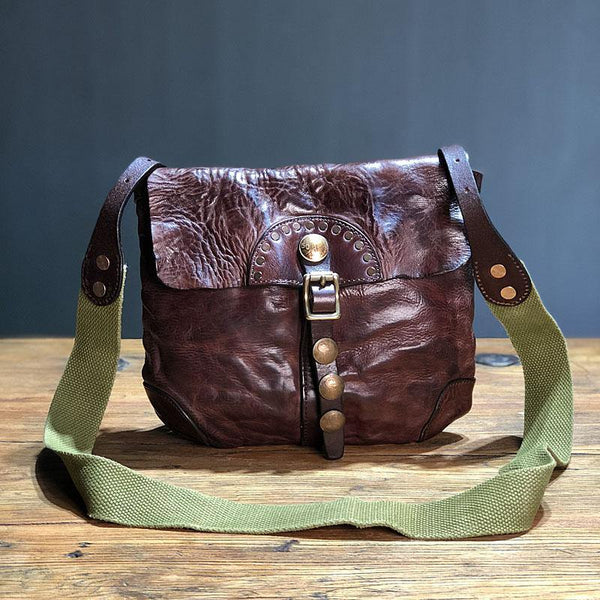 CASUAL BLACK LEATHER MEN'S 10 INCHES MIni Side Bag MESSENGER BAG BLACK POstman Bag Courier BAG FOR MEN - iwalletsmen