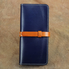 Handmade Womens Leather Long Wallet Bifold Long Wallets Card Wallet Clutch Wallet for Ladies - iwalletsmen