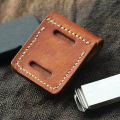 Handmade Indian Brown Leather Mens Classic Zippo Lighter Case With Belt Clip Lighter Holders For Men - iwalletsmen