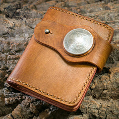 Handmade Leather billfold Mens Chain Biker Wallet Cool Leather Wallet With Chain Wallets for Men - iwalletsmen