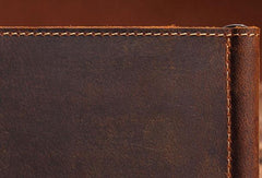 Handmade Genuine Leather Wallet billfold Leather Wallet Slim Bifold Wallet Bag For Mens - iwalletsmen