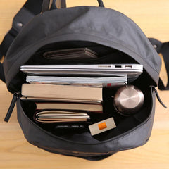 Cool Black Nylon Backpack Men's 14 inches Waterproof Backpack School Backpack For Men - iwalletsmen