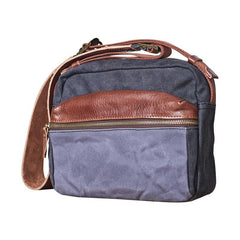Canvas Mens Small Green Side Bag Canvas Messenger Bags Canvas Travel Courier Bag for Men - iwalletsmen