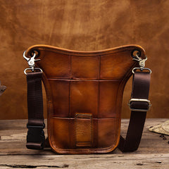 Cool Leather Mens BELT BAG Drop Leg Bag Belt Pouch Waist Bag Shoulder Bags For Men - iwalletsmen
