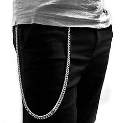 SOLID STAINLESS STEEL Mens BIKER WALLET CHAIN LONG PANTS CHAIN Jeans Chain Jean Chain FOR Women MEN - iwalletsmen