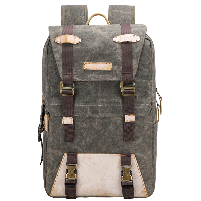 CANVAS WATERPROOF MENS CANON CAMERA BACKPACK 15'' LARGE NIKON CAMERA BAG DSLR CAMERA BAG FOR MEN - iwalletsmen
