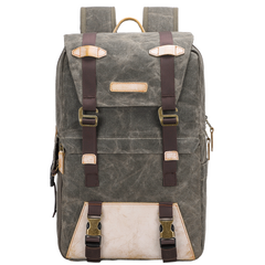 CANVAS WATERPROOF MENS CANON CAMERA BACKPACK 15'' LARGE NIKON CAMERA BAG DSLR CAMERA BAG FOR MEN - iwalletsmen