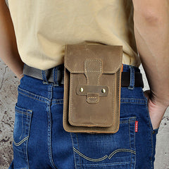 Leather Mens Cigarette Cases with Belt Loop Cell Phone Holster Belt Pouch for Men - iwalletsmen