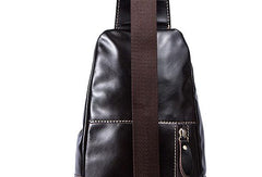 Leather Cool Chest Bag Sling Bag Sling Crossbody Bag Sling Travel Bag Hiking Bag For Mens - iwalletsmen
