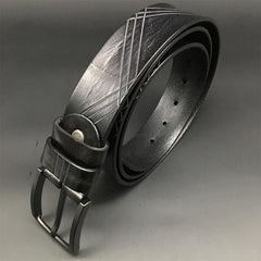 Handmade Cool Dark Brown Mens Leather Belt Black Leather Belt for Men - iwalletsmen