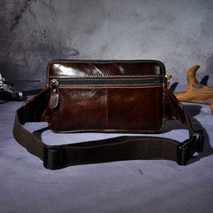 Cool Leather Mens Fanny Pack Waist Bag Hip Pack Belt Bag Bumbag for Men - iwalletsmen