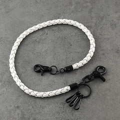 White Leather Wallet Chain Mens White Biker Wallet Chain Pants Chain Jeans Chain Jean Chain
